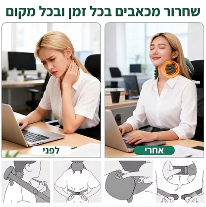 Novirix™ – מכשיר עיסוי חכם לצוואר.טיפול בכאב מהשימוש הראשון