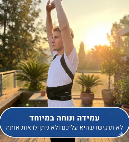 Novirix™: חגורת גב ארגונומית לתיקון יציבה כפופה והקלה מיידית על כאבים